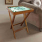Wooden Patio Table Serving Side Tables for Living Room - Life is Beautiful Nutcase