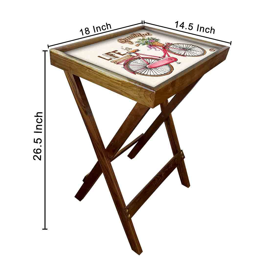 Foldable Table for Living Room Snacks Serving Tables - Life is Beautiful Nutcase