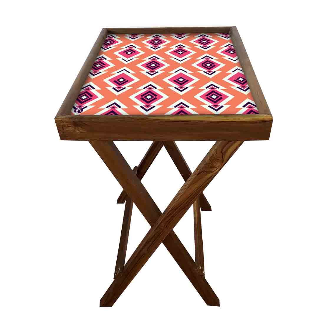 Wooden TV Trays Table Bar Snack Serving Tables - Diamonds Nutcase