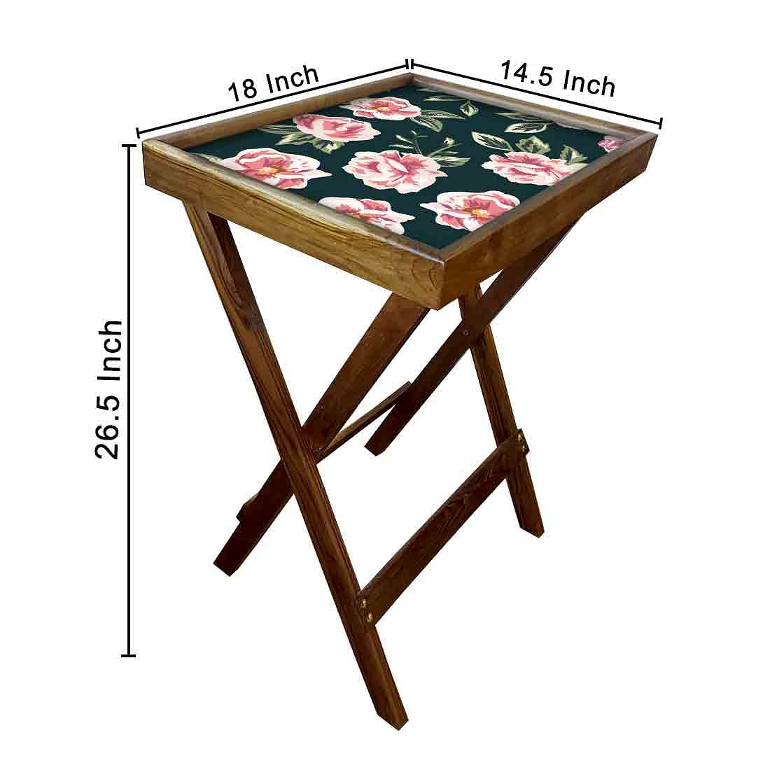 TV Trays Table Bar Snacks Serving Tables - Roses Nutcase