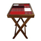 Folding TV Tray Table for Living Room Bedroom Side Tables - Box pattern Nutcase