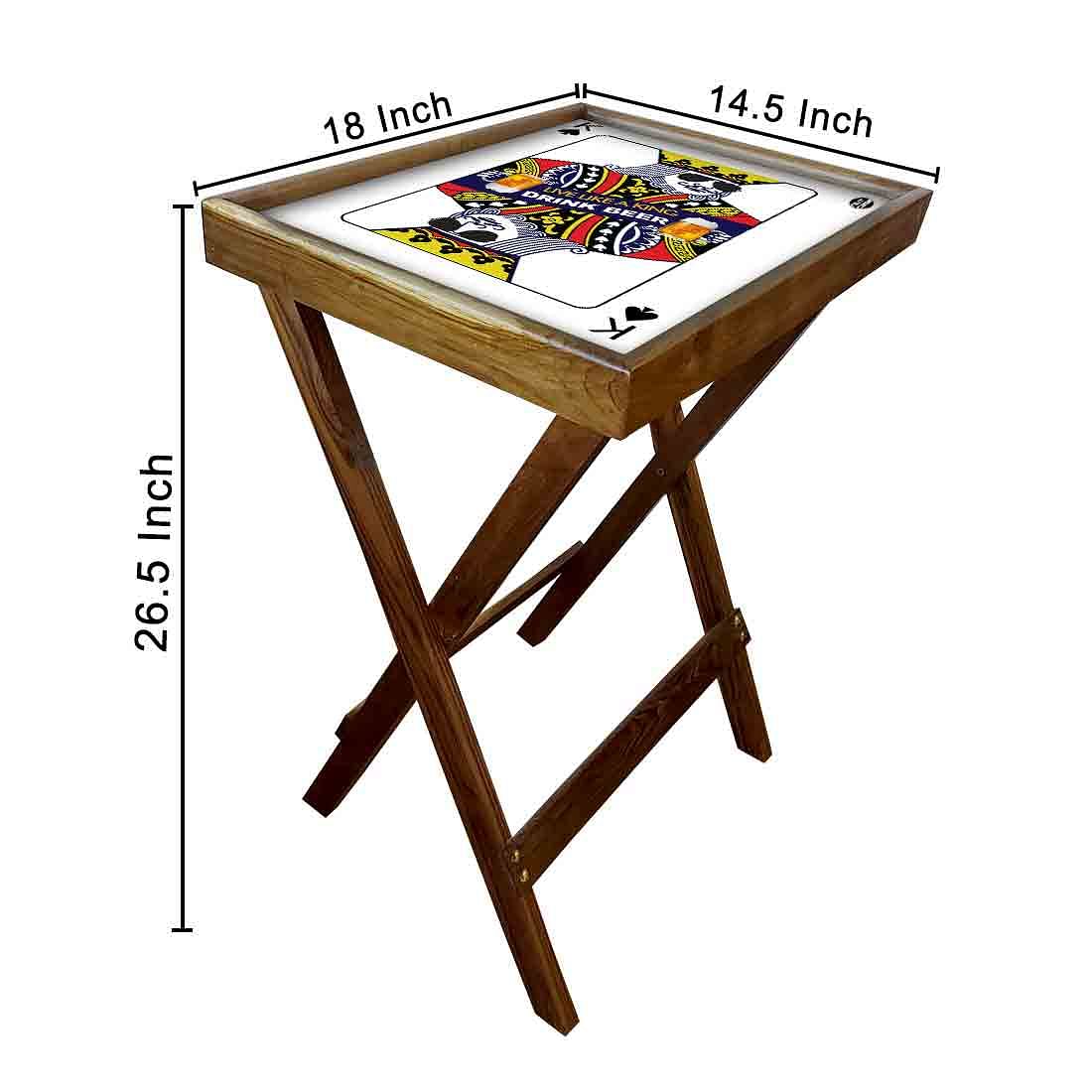 Folding Eating Trays Serving Side Tables for Living Room - like King Nutcase