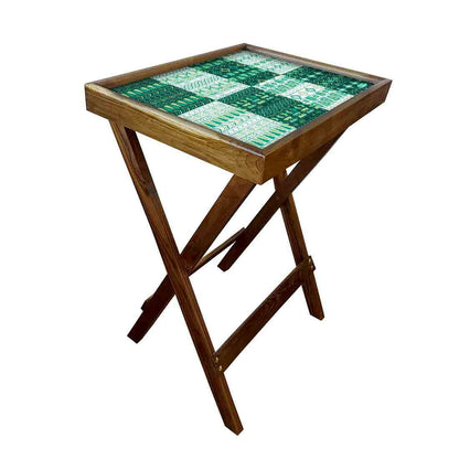 TV Tray Table Bar Snacks Serving Tables - Box pattern Nutcase