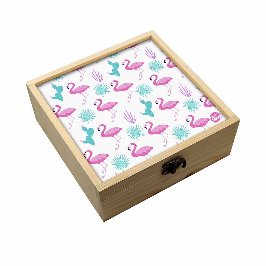 Jewellery Box Makepup Organizer -  Pink Flamingo Nutcase