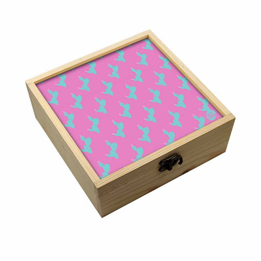 Jewellery Box Makepup Organizer -  Pink And Green Nutcase