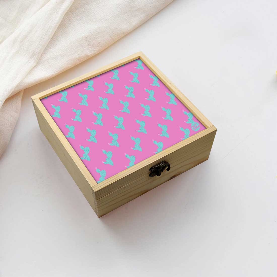 Jewellery Box Makepup Organizer -  Pink And Green Nutcase