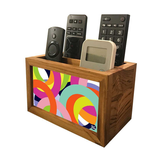 Remote Control Stand Holder Organizer For TV / AC Remotes -  Colorful Rings Nutcase