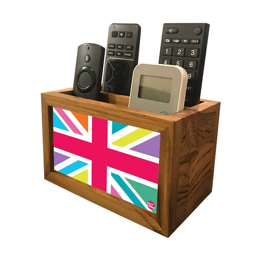 Remote Control Stand Holder Organizer For TV / AC Remotes -  Multicolor Flag Nutcase