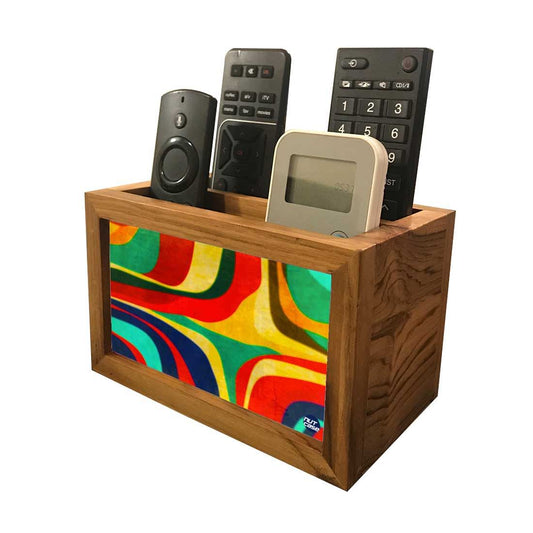 Remote Control Stand Holder Organizer For TV / AC Remotes -  Retro Art Deco Nutcase