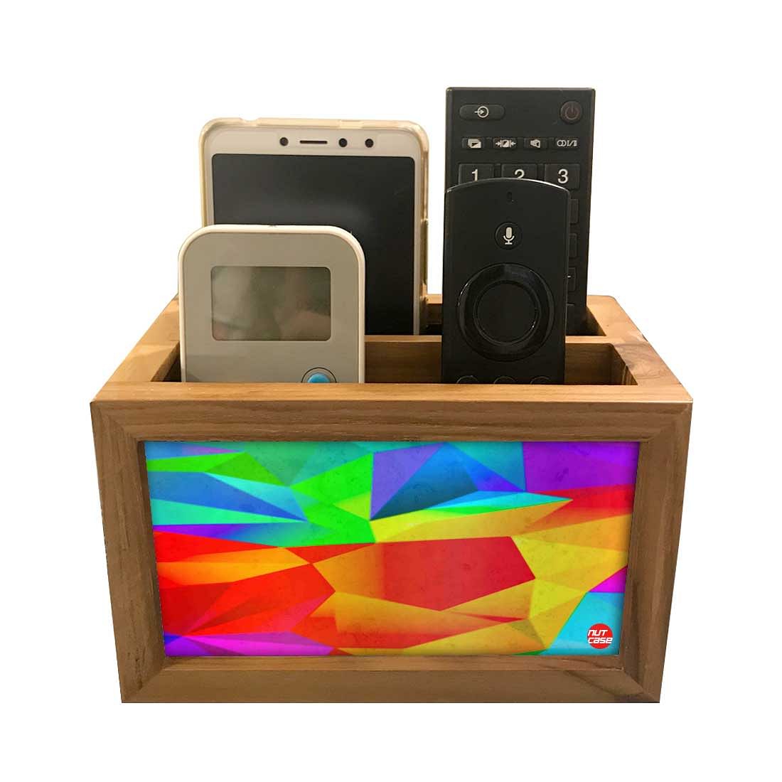 Remote Control Stand Holder Organizer For TV / AC Remotes -  Shards Of Color Nutcase