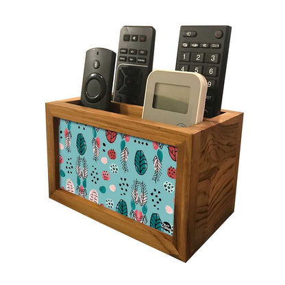 Organizer For TV AC Remotes - TEAL NATURE GARDEN Nutcase