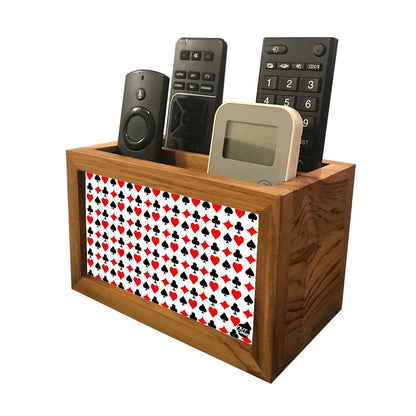 Designer Tv Remote Storage For TV / AC Remotes -  Ace And Hearts Nutcase