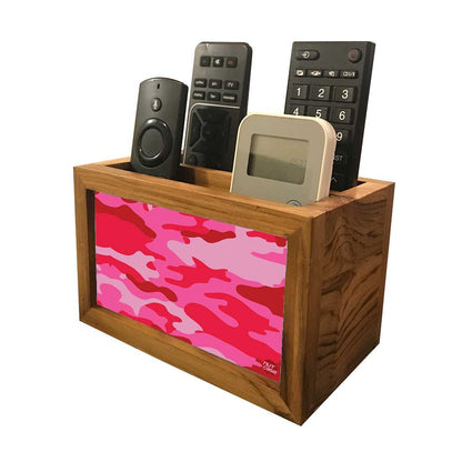 Tv Remote Control Storage For TV / AC Remotes -  Pink Camo Nutcase