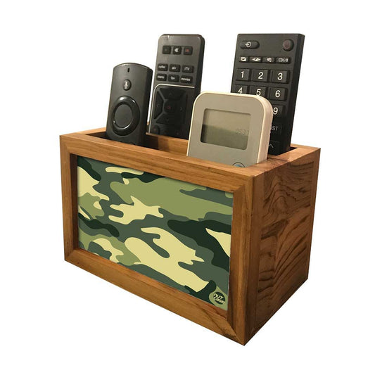 Remote Control Stand Holder Organizer For TV / AC Remotes -  Militray Camo Nutcase