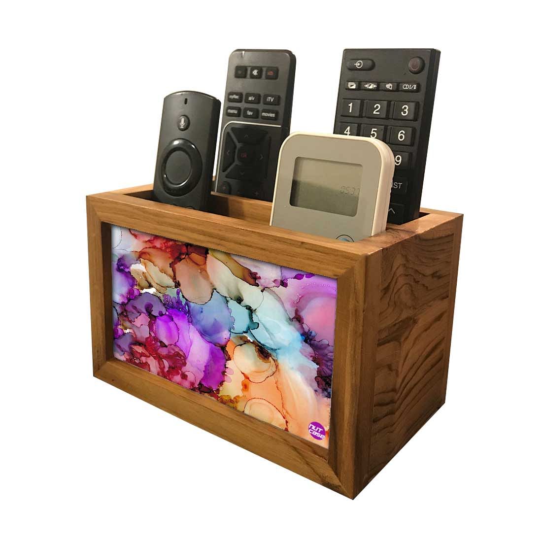 Remote Control Stand Holder Organizer For TV / AC Remotes -  Mix Watercolor Nutcase