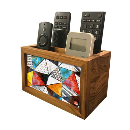 Remote Control Caddy Organizer for TV/AC Remotes -  Colorful Triangle Nutcase