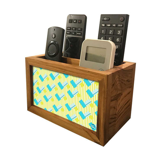 Unique Tv Remote Stand For TV / AC Remotes -  Pattern Blue Nutcase