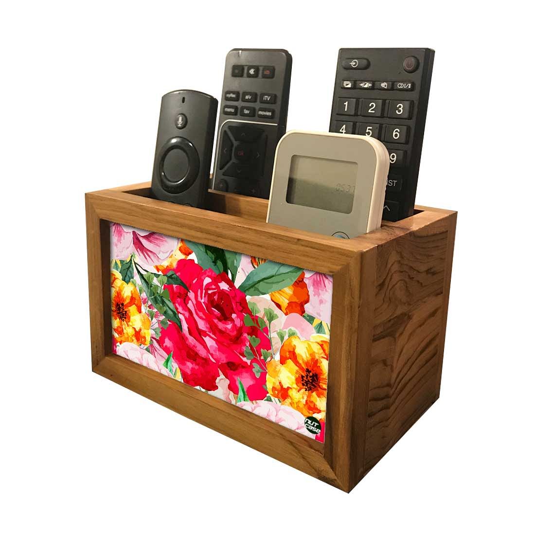 New Stylish Remote Control Holder For TV / AC Remotes -  Colorful Rose Nutcase