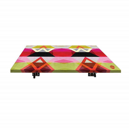 Wall Mount Study Table for Adults - Pink Geometric Nutcase