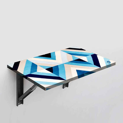 Wall Mounted Study Table for Work From Home - Blue Lines Nutcase