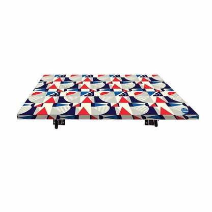 Wall Mounted Folding Work and Study Table Desk - Blue Geometric Nutcase