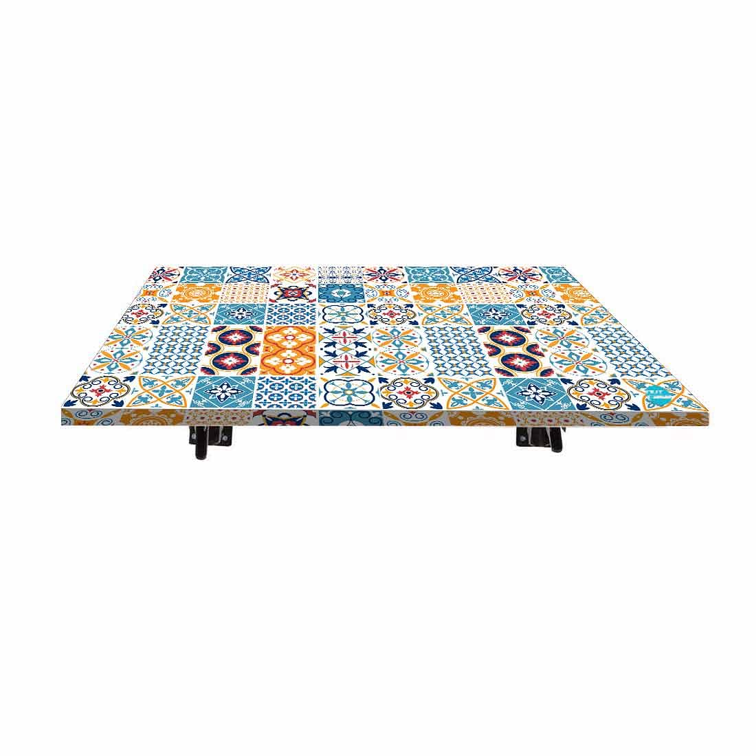 Wall Mounted Modern Work Table  - Spanish Tile Style Nutcase