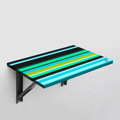 Foldable Study Table Wall Mounted - Neon Lines Nutcase