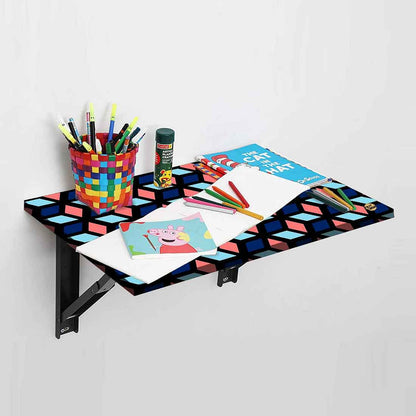 Wall Mounted Foldable Study Table -  Retro Pattern Nutcase