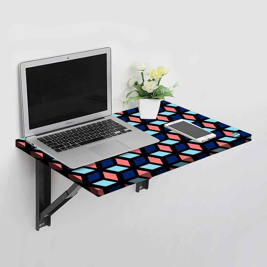Wall Mounted Foldable Study Table -  Retro Pattern Nutcase