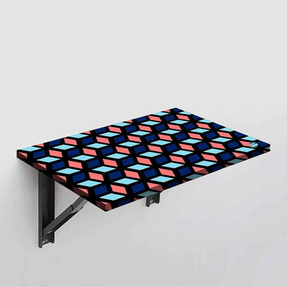 Wall Mounted Foldable Study Table -  Retro Pattern Nutcase