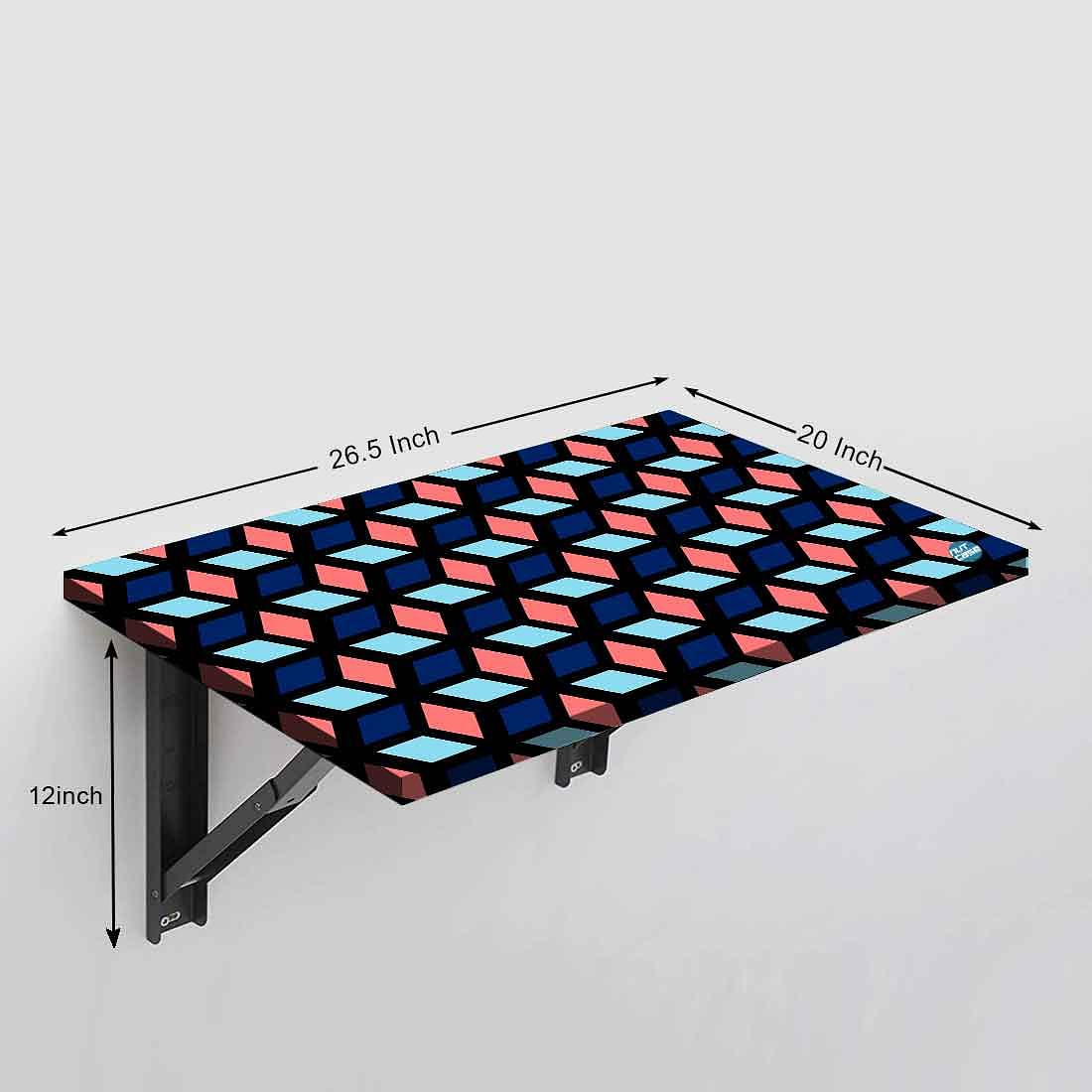 Wall Mounted Foldable Study Table -  Retro Pattern Nutcase