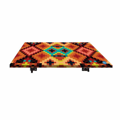 Wall Mounted Modern Work Table -  Ethnic Pattern Nutcase