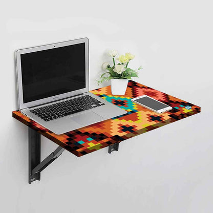 Wall Mounted Modern Work Table -  Ethnic Pattern Nutcase