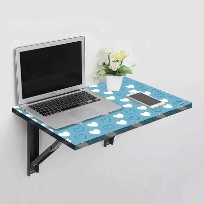 Study Table for Kids - Wall Mounted -  Blue Hearts Nutcase