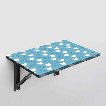 Study Table for Kids - Wall Mounted -  Blue Hearts Nutcase