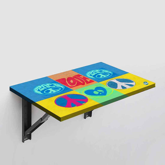 Wall Mounted Foldable Study Table -  Quirky Peace Nutcase