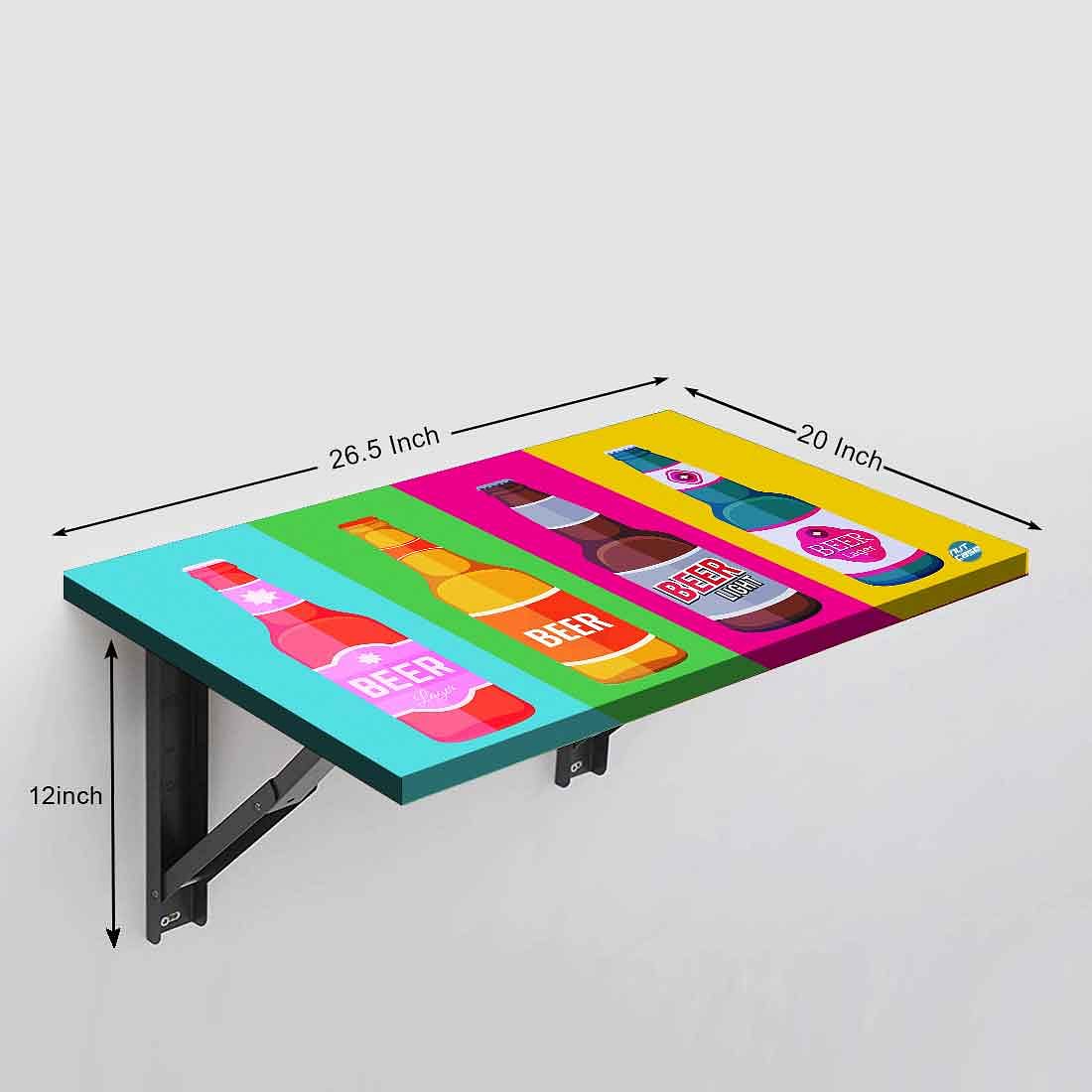 Wall Mounted Folding Study Table - - Beer Nutcase