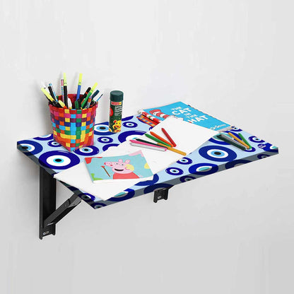 Designer Wall Mounted Foldable Study Table for Kids - Evil Eye Protector Nutcase