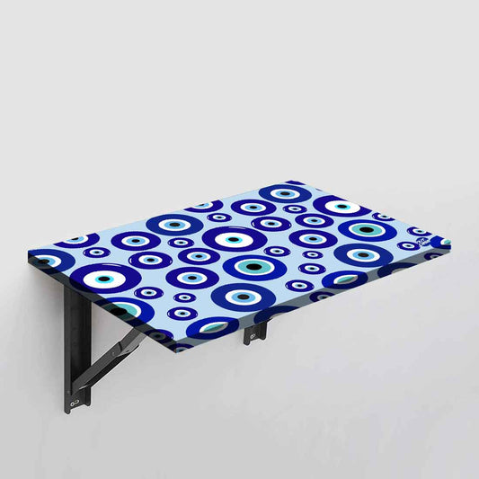 Designer Wall Mounted Foldable Study Table for Kids - Evil Eye Protector Nutcase