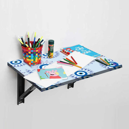 Designer Wall Mounted Foldable Study Table for Kids - Evil Eye Protector Nutcase