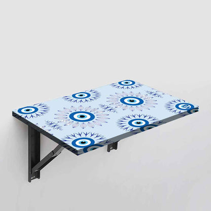 Designer Wall Mounted Foldable Study Table for Kids - Evil Eye Protector Nutcase