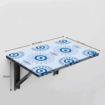 Designer Wall Mounted Foldable Study Table for Kids - Evil Eye Protector Nutcase