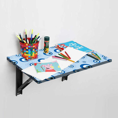 Designer Wall Mounted Foldable Study Table for Kids - Evil Eye Protector Nutcase