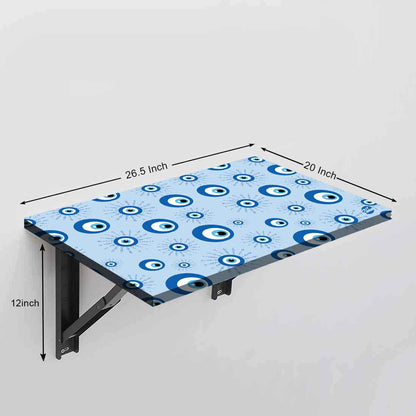 Designer Wall Mounted Foldable Study Table for Kids - Evil Eye Protector Nutcase