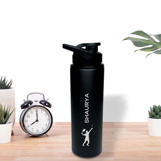Personalised Stainless Steel Water Sipper Bottle for Fridge and Sports - Tennis Bottles