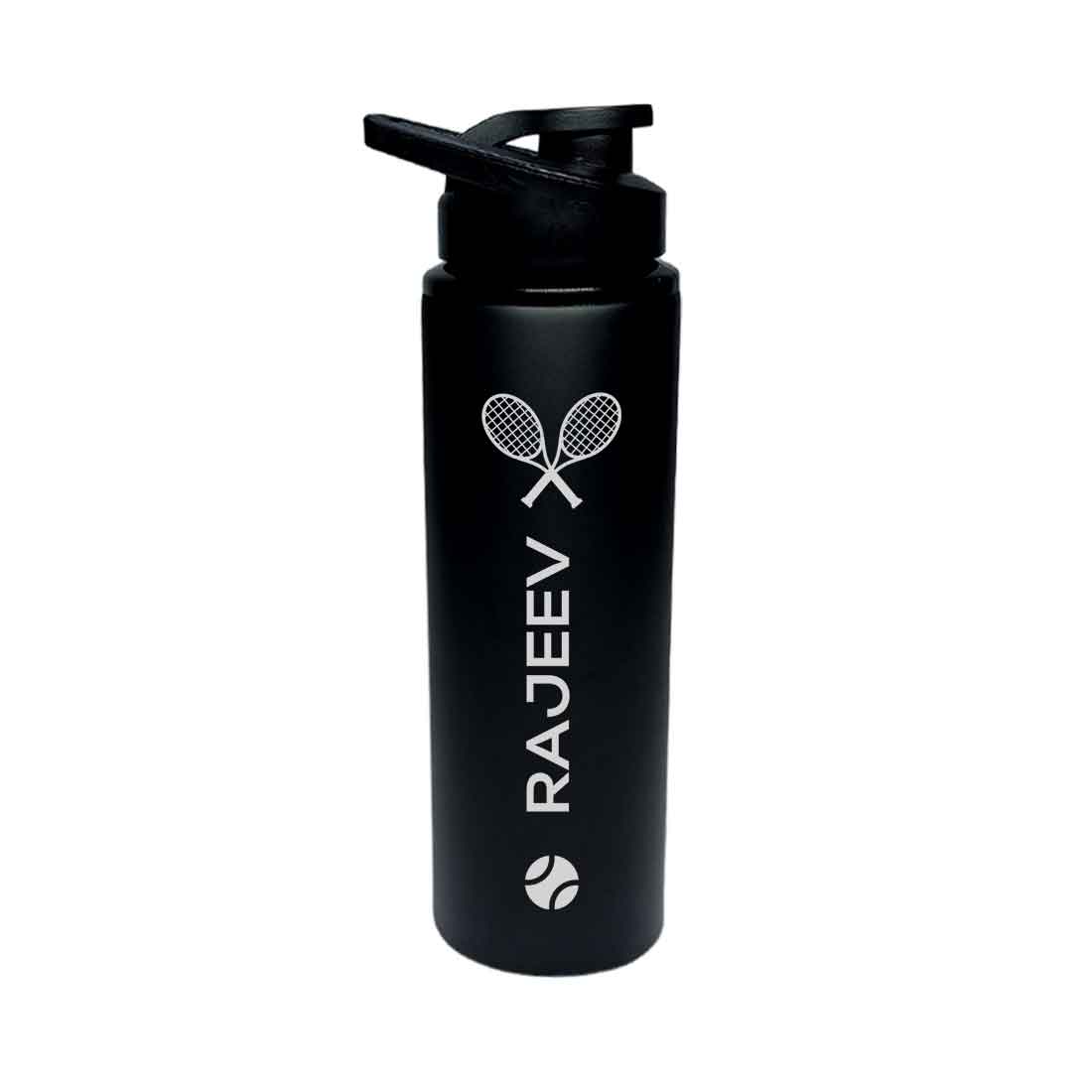 Personalized Stainless Steel Bottle with Engraving Name Sport Use - Tennis Love