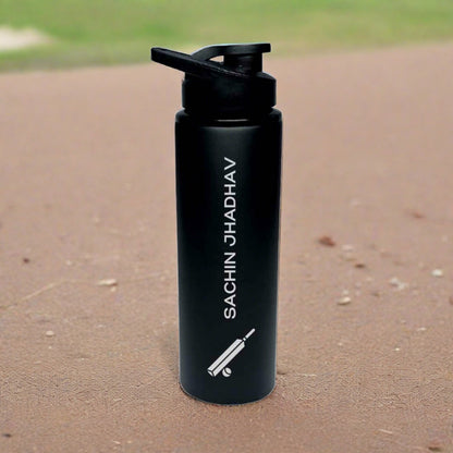 Custom Laser Engraving Water Bottle Sipper for Drinking - Cricket Love