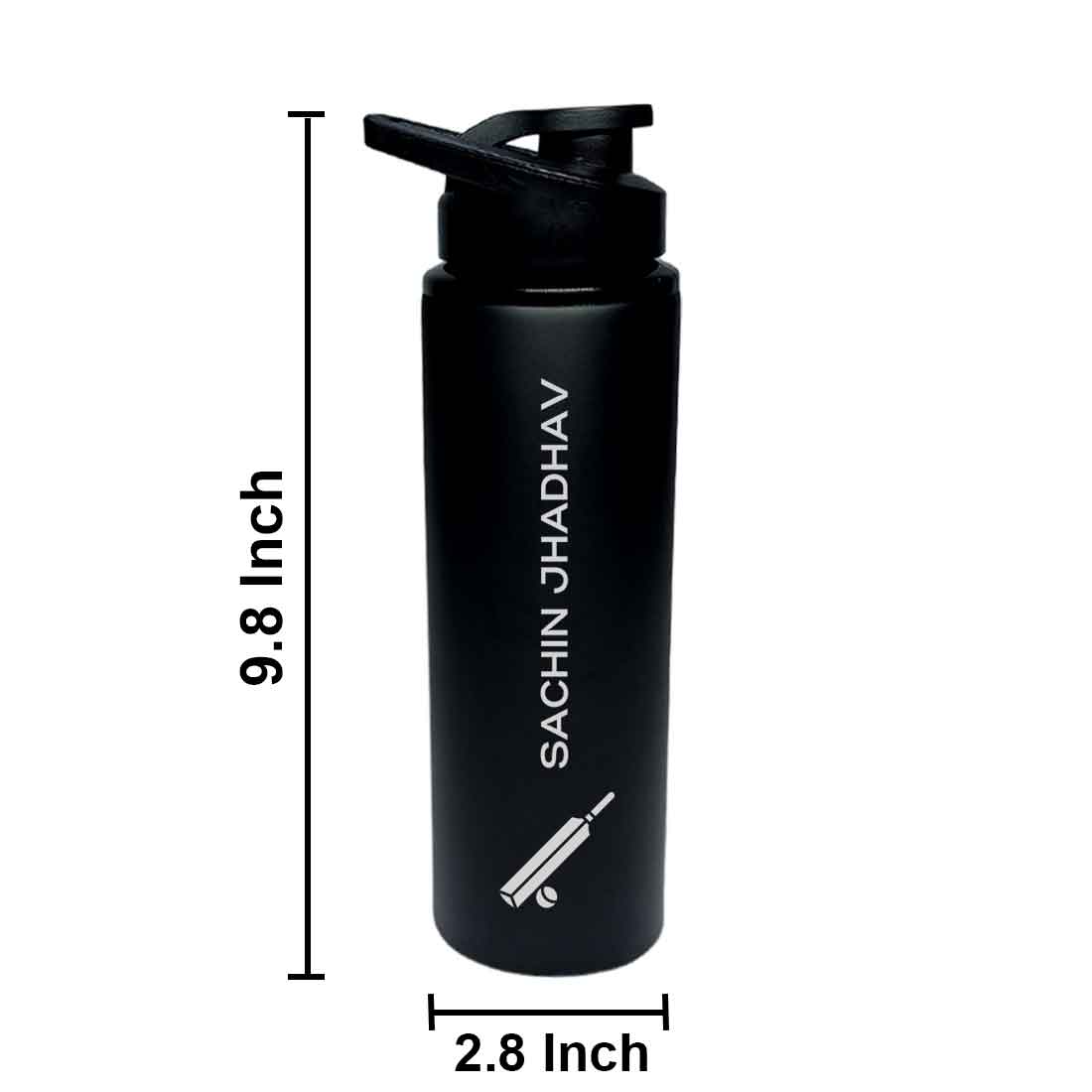 Custom Laser Engraving Water Bottle Sipper for Drinking - Cricket Love