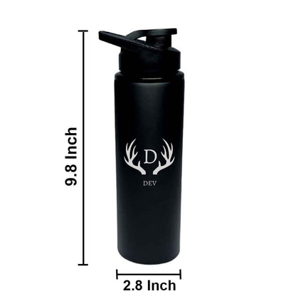 Personalized Sipper Bottles Bottles for School Office Stainless Steel - Monogram