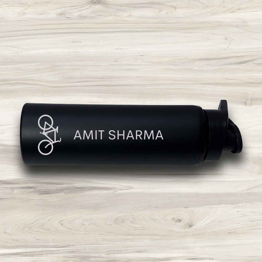 Personalised Engraved Water Bottle for Gym Sports Sipper - Cycle